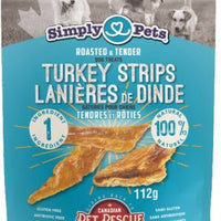 Simply Pets Smoked & Tender Turkey Strips 112 g - Natural Pet Foods