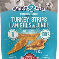 Simply Pets Smoked & Tender Turkey Strips 112gr - Natural Pet Foods