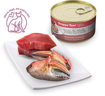 Snappy Tom - Lites Canned Cat Food - Tuna with Crab - Natural Pet Foods