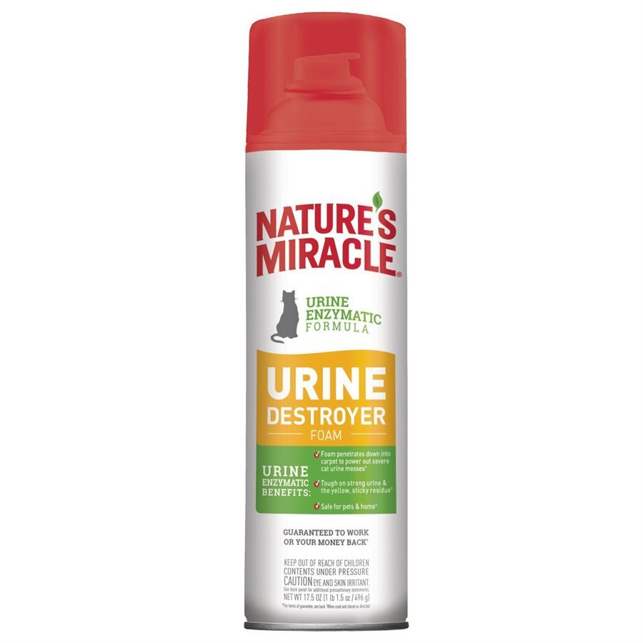 Spectrum Nature's Miracle Cat Urine Destroyer Foam Aerosol 17.5 oz - Natural Pet Foods
