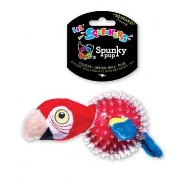 Spunky Pup® Parrot in Spiky Ball Dog Toy - Natural Pet Foods