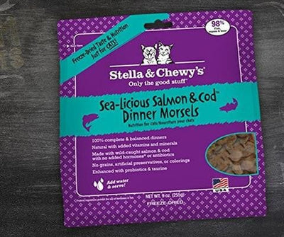 Stella & Chewy's Sea-Licious Salmon & Cod Freeze Dried Cat Food - Natural Pet Foods