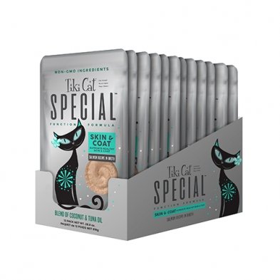 Tiki Cat® Special™ SKIN & COAT Salmon Recipe in Broth 12 x 2.4 oz - Natural Pet Foods