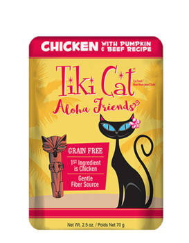 Tiki Cat Aloha Friends Chicken with Pumpkin & Beef pouch 3 oz