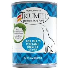 Triumph Lamb Rice and Veggie Dog 13oz can - Natural Pet Foods