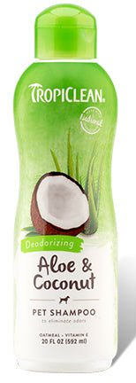 Tropiclean Deodorizing Shampoo - Aloe & Coconut 20 oz - Natural Pet Foods