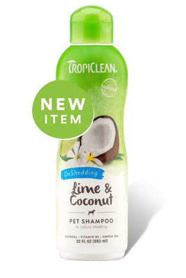 Tropiclean - DeShedding Lime & Coconut Shampoo - Natural Pet Foods