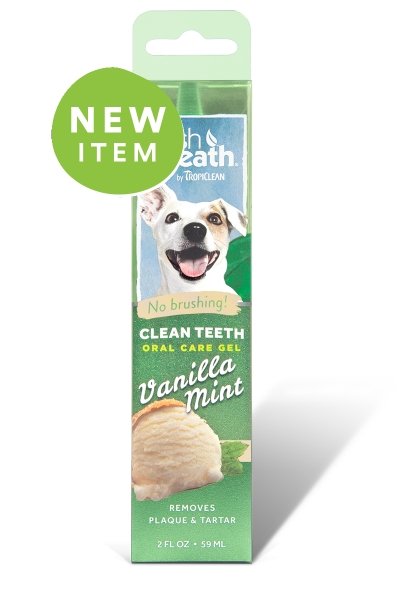 Tropiclean - Fresh Breath - Clean Teeth Oral Care Gel - Vanilla Mint - Natural Pet Foods