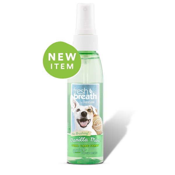 Tropiclean - Fresh Breath - Oral Care Spray - Vanilla Mint - Natural Pet Foods
