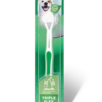 Tropiclean - Fresh Breath - Triple Flex Toothbrush for Small Dogs - Natural Pet Foods