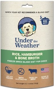 Under the Weather Dog Bland Diets with Bone Broth & Electrolytes (Freeze Dried) 184 g