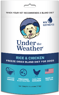 Under the Weather Dog Bland Diets with Electrolytes Freeze Dried