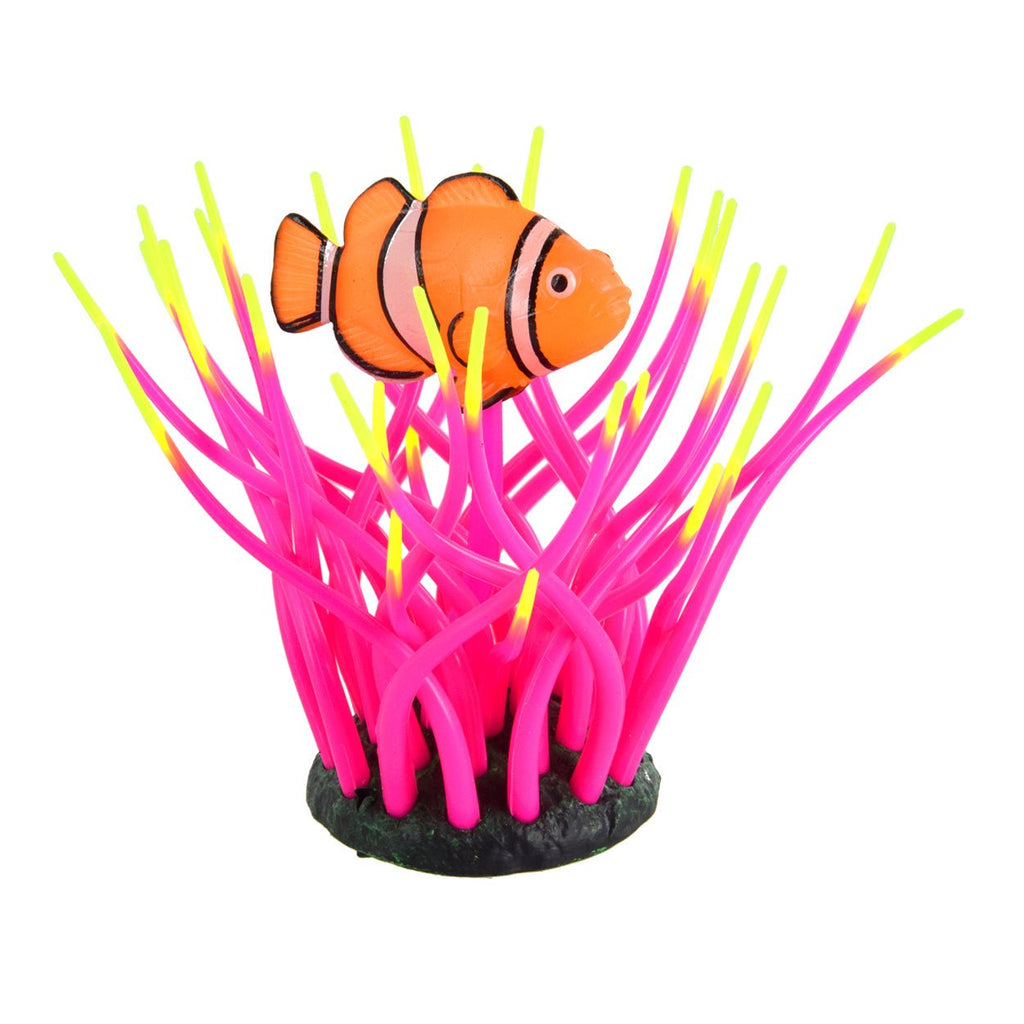 Underwater Treasures Glow Action Bubbling Clownfish in Anemone - Rose - Natural Pet Foods