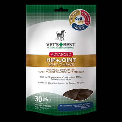 Vets Best - Advanced Hip and Joint Soft Chews - Natural Pet Foods