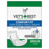 Vets Best Comfort Fit Disposable Male Wraps M Dog 12pk - Natural Pet Foods