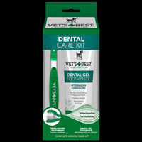 Vet's Best Dental Care Kit toothbrush and Gel for Dogs 3.5oz - Natural Pet Foods