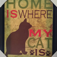 Wall Art - "Home Is Where My Cat Is" - Natural Pet Foods