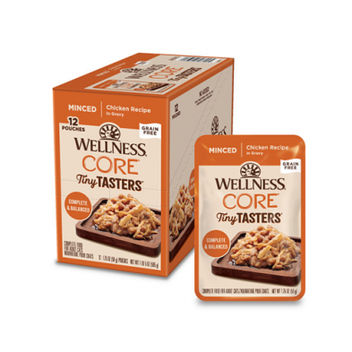 Wellness® CORE® Tiny Tasters™ Minced Chicken in Gravy Wet Cat Food 12 x 1.75oz (8% Case Discount)