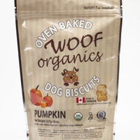 Woof Organics Pumpkin dog treats 8 oz - Natural Pet Foods